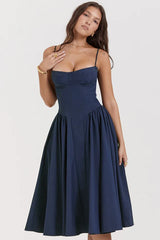 Thelma | Midi Sundress with Corset Bodice