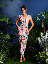 Hadley | V-Neck Floral Printed Midi Dress