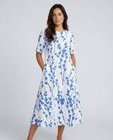 Nina | Soft Floral Print Midi Dress