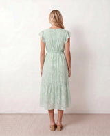 Talia | Floral Ruffle Detail Midi Dress