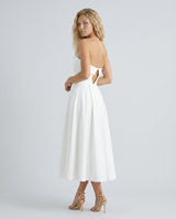 Stella | Strapless Structured Bodice Midi Dress