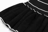 Skylar | Perforated Knit 3/4 Sleeve Midi Dress