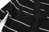 Skylar | Perforated Knit 3/4 Sleeve Midi Dress