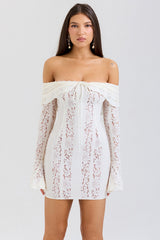 Cléo | Floral Lace Off-Shoulder Mini Dress