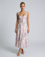 Jimena | Soft Corset Structured Bodice Midi Dress