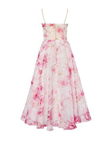 Rosalie | Ruched Floral A-Line Midi Dress