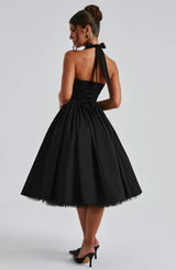 Mariana | Halter Corset Tulle Midi Dress