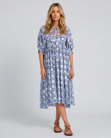 Selene | Floral Print Boho Midi Dress