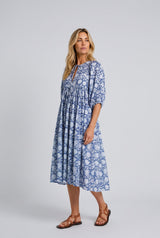 Selene | Floral Print Boho Midi Dress