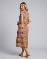 Romy | Floral Print Pocketed Midi Dress