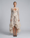 Savannah | Asymmetric Floral Lace Midi Dress