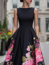 Marley | Floral Print Pleated Midi Dress