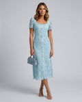 Fleur | Lace Button-Front Midi Dress