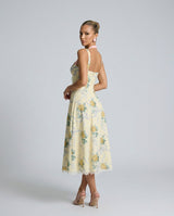 Jimena | Soft Corset Structured Bodice Midi Dress
