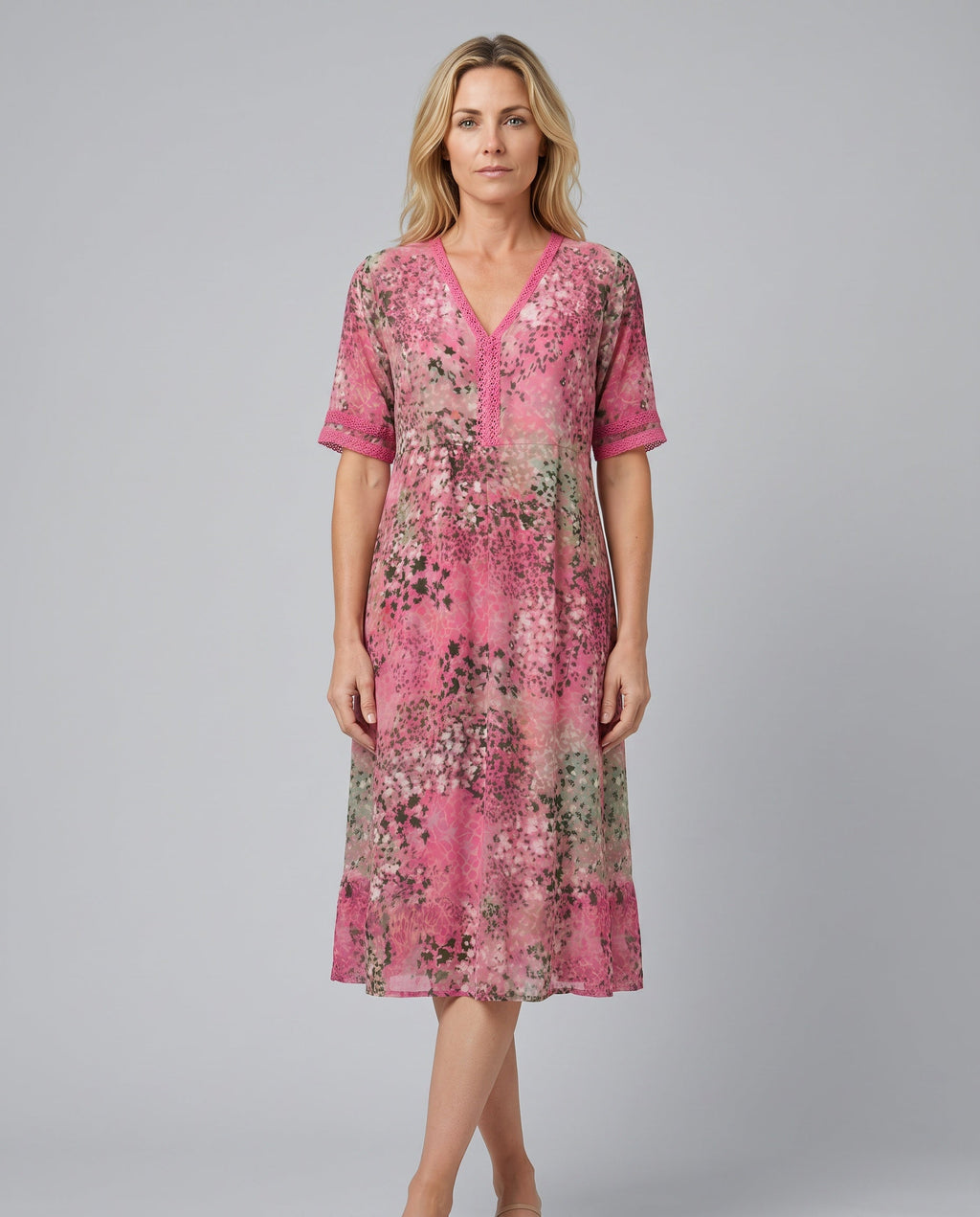 Mira | Relaxed Floral Pocket Midi Dress