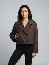 Ava Short Double-Breasted Trench | Women's Winter Coat