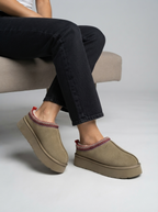 Winter Warm Snow Boots Women Chunky Platform Plush Ankle Boots for Woman Suede Cotton Padded Shoes Waterproof Slippers Loafers