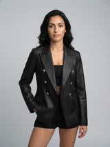 Elsie Button-Up Collared Blazer | Women's Fitted Jacket