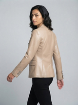 Elsie Button-Up Collared Blazer | Women's Fitted Jacket