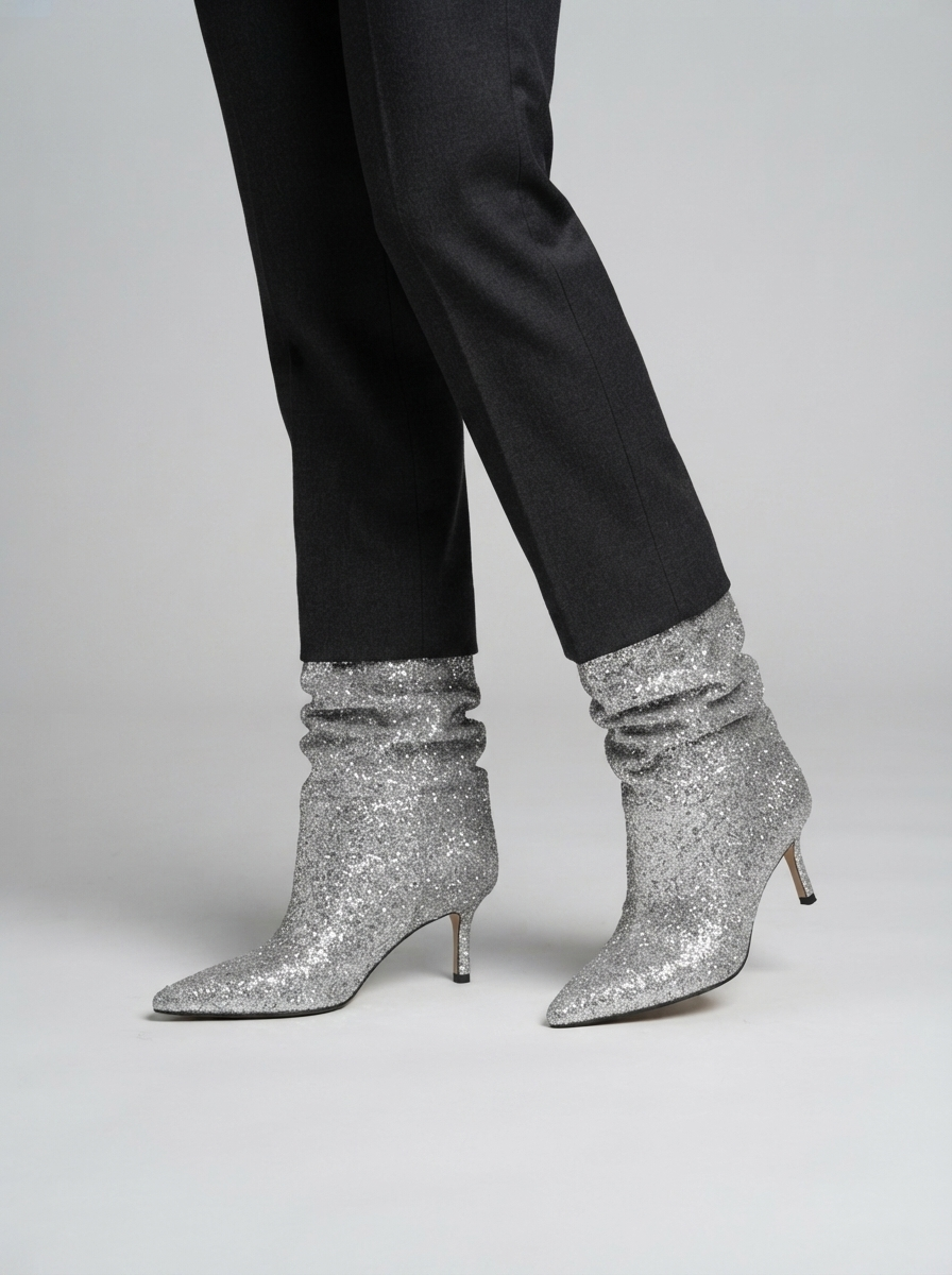 Women Slim High Heel Luxury Knee High Boots Fashion Comfortable Round Toe Stiletto Long Boots