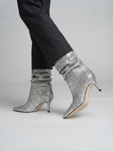 Women Slim High Heel Luxury Knee High Boots Fashion Comfortable Round Toe Stiletto Long Boots
