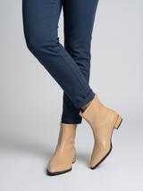 Piper Silver-Zip Ankle Boots | Women's Low-Heel Footwear