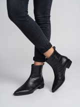 Piper Silver-Zip Ankle Boots | Women's Low-Heel Footwear