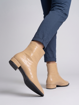 Piper Silver-Zip Ankle Boots | Women's Low-Heel Footwear