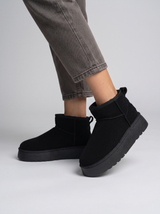 Elara Faux Fur Platform Ankle Boots | Women's Winter Footwear