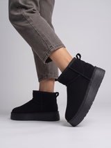 Elara Faux Fur Platform Ankle Boots | Women's Winter Footwear