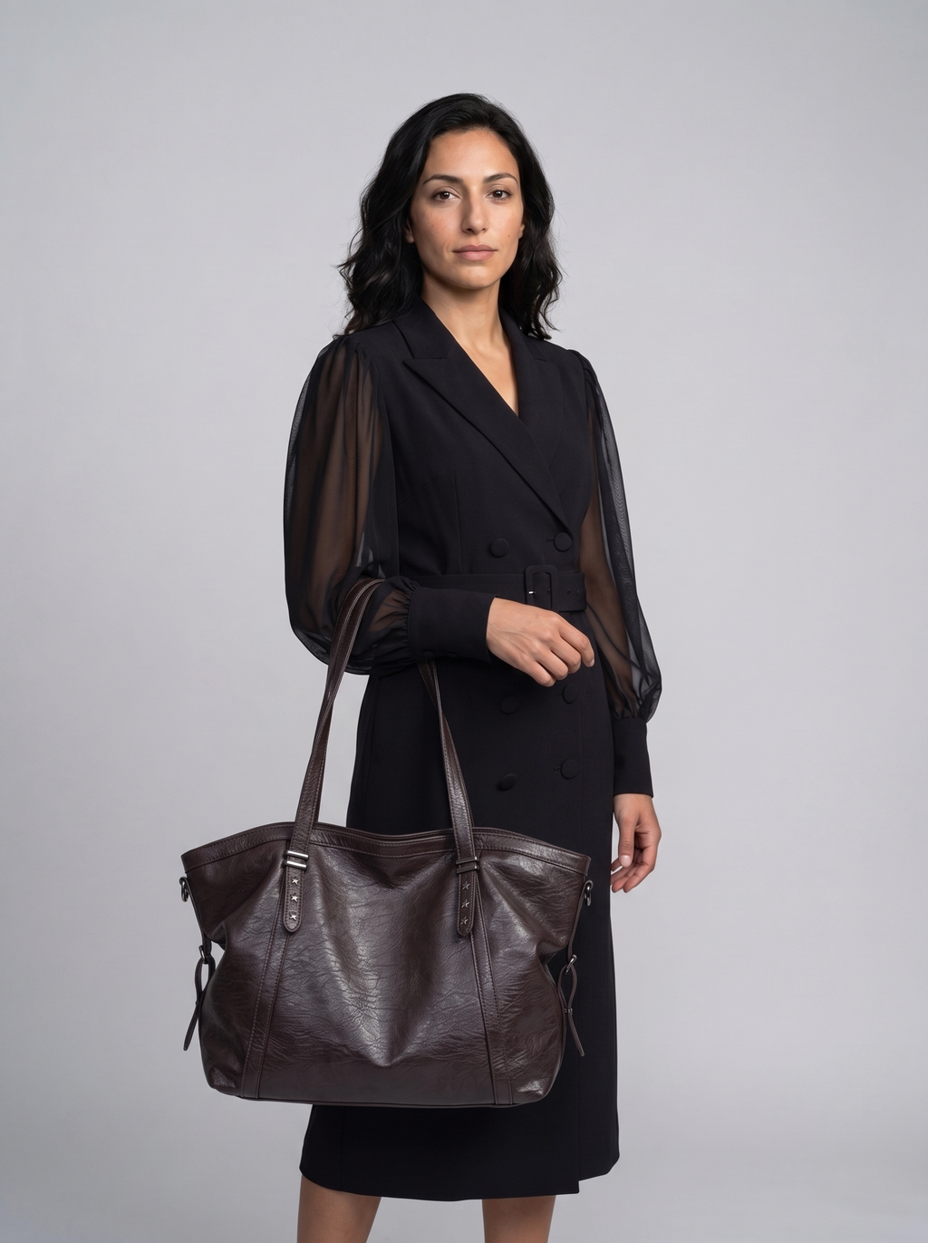 Single Shoulder Tote Bag, Large Capacity, Women's Soft Leather Vintage Commute Bag, Crossbody Bag for Women