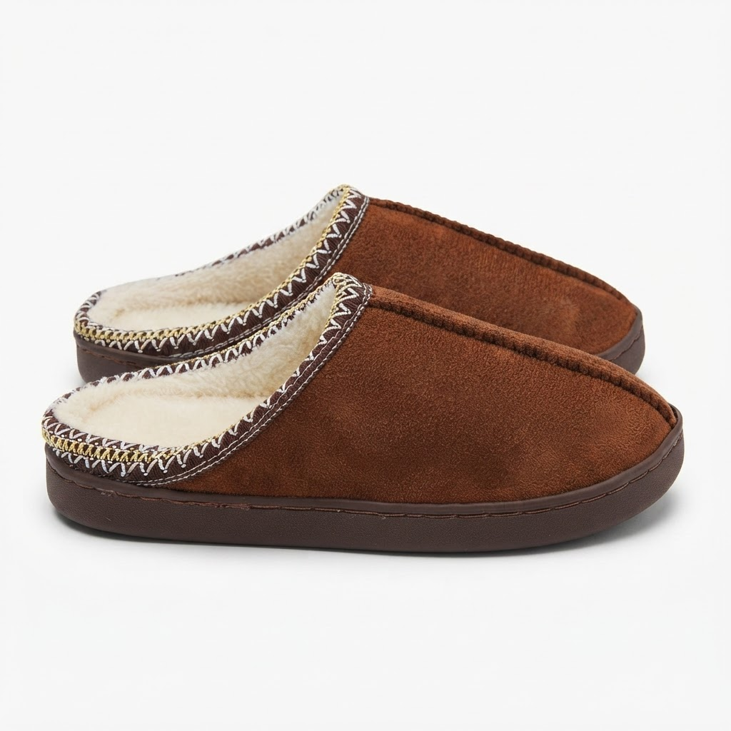 Cotton Slippers for Autumn and Winter Indoor Thick-Soled Non-Slip Couple Warm Fleece-Lined Soft Sole