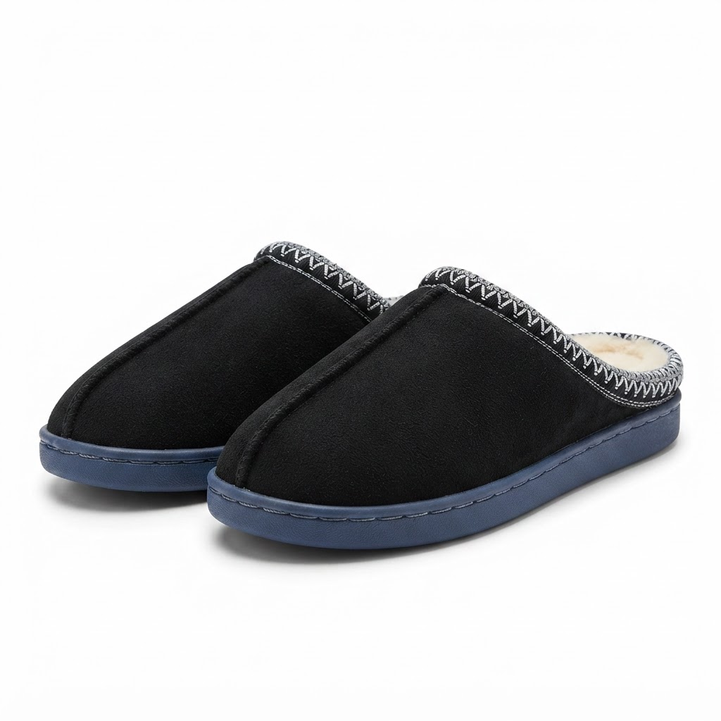 Cotton Slippers for Autumn and Winter Indoor Thick-Soled Non-Slip Couple Warm Fleece-Lined Soft Sole