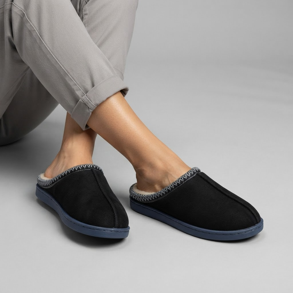 Cotton Slippers for Autumn and Winter Indoor Thick-Soled Non-Slip Couple Warm Fleece-Lined Soft Sole