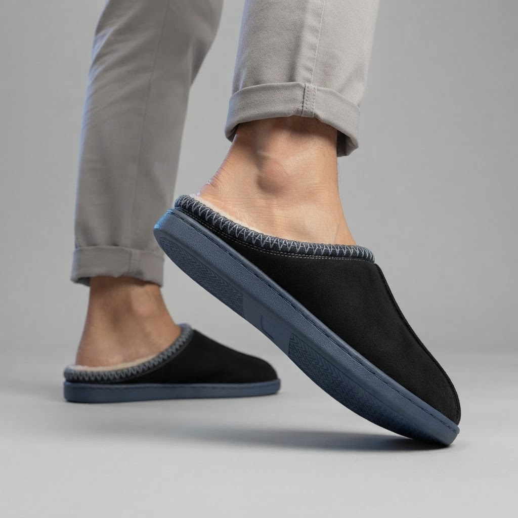 Cotton Slippers for Autumn and Winter Indoor Thick-Soled Non-Slip Couple Warm Fleece-Lined Soft Sole