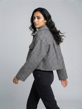 Mila Collarless Jacket Coat | Women's Winter Coat