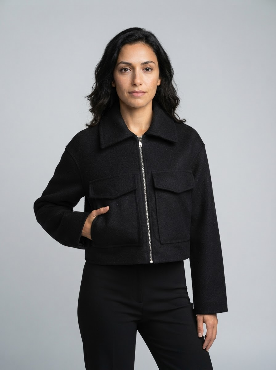 Mila Collarless Jacket Coat | Women's Winter Coat