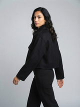Mila Collarless Jacket Coat | Women's Winter Coat