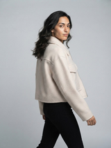 Mila Collarless Jacket Coat | Women's Winter Coat
