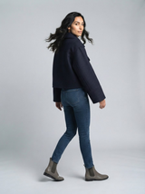 Mila Collarless Jacket Coat | Women's Winter Coat