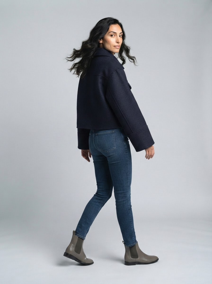 Mila Collarless Jacket Coat | Women's Winter Coat