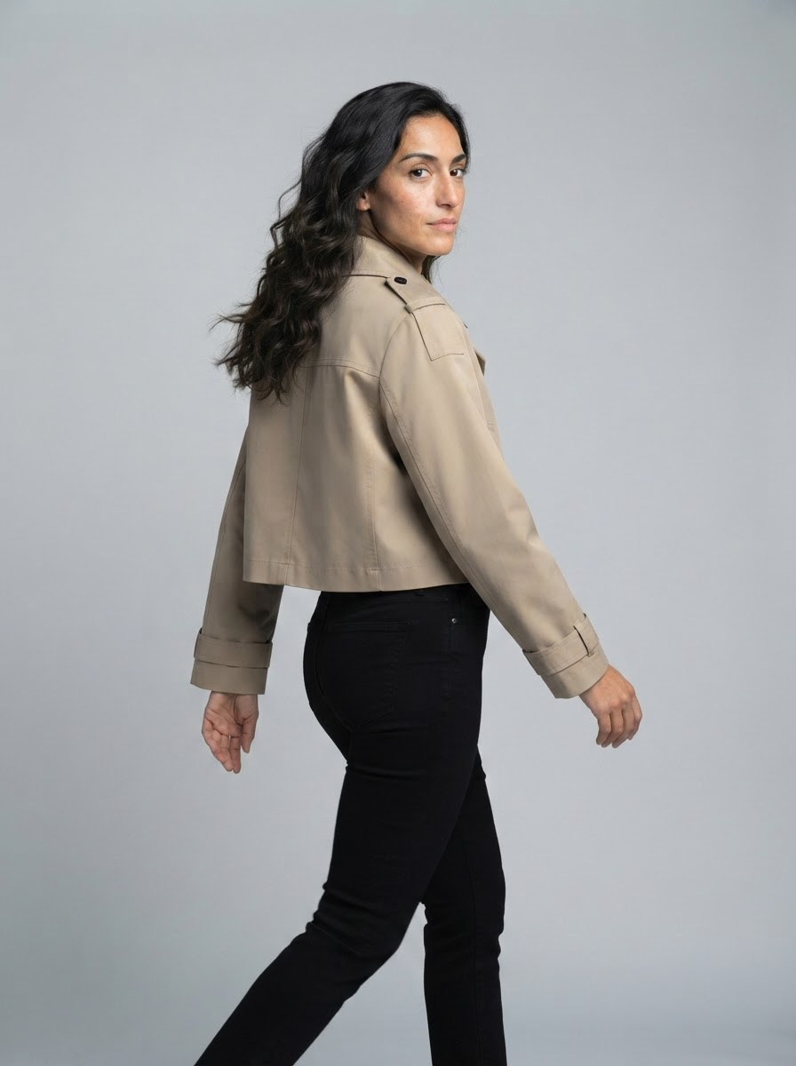 Ava Short Double-Breasted Trench | Women's Winter Coat