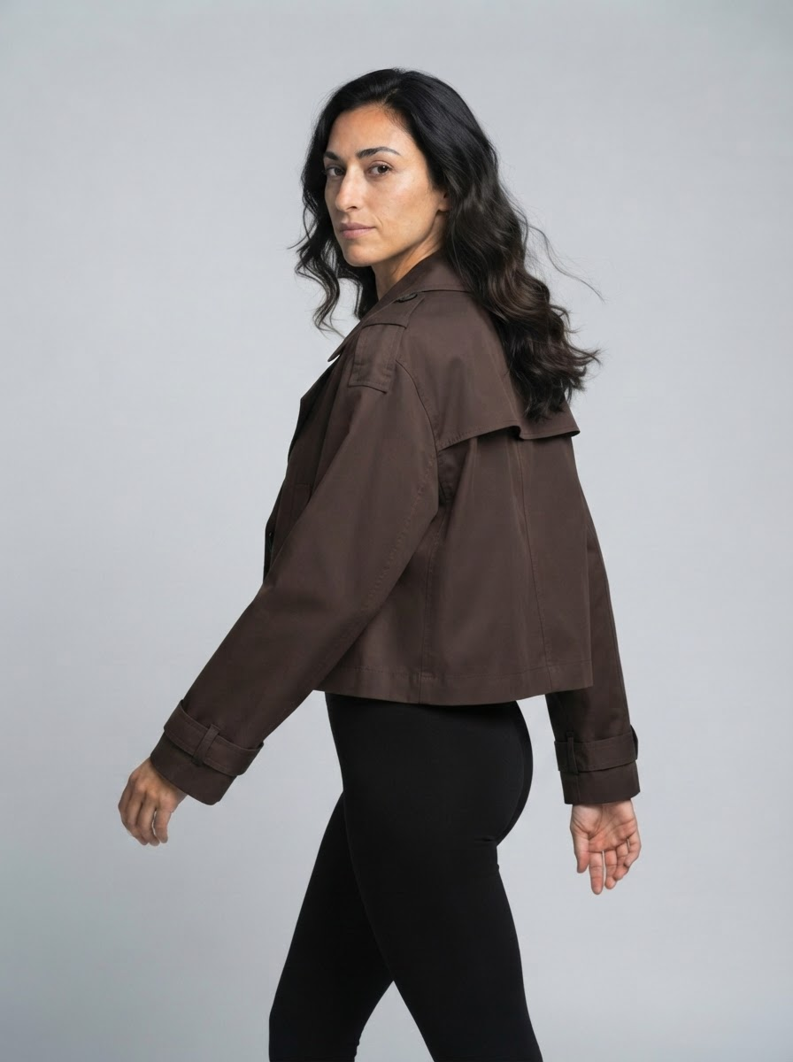 Ava Short Double-Breasted Trench | Women's Winter Coat