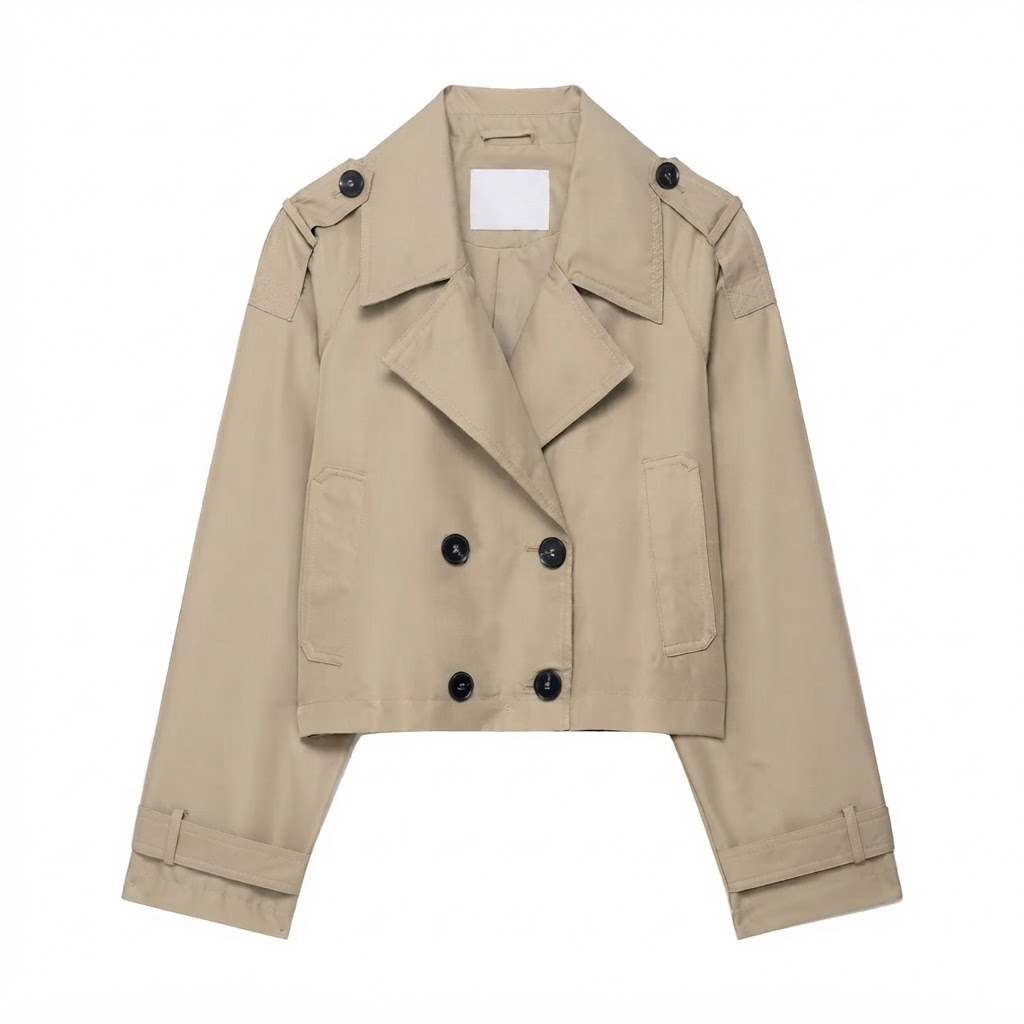 Ava Short Double-Breasted Trench | Women's Winter Coat
