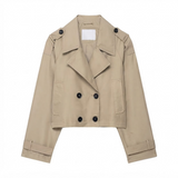 Ava Short Double-Breasted Trench | Women's Winter Coat