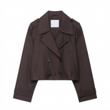 Ava Short Double-Breasted Trench | Women's Winter Coat
