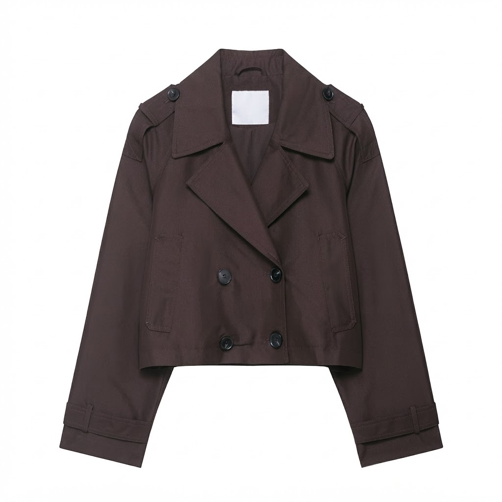 Ava Short Double-Breasted Trench | Women's Winter Coat