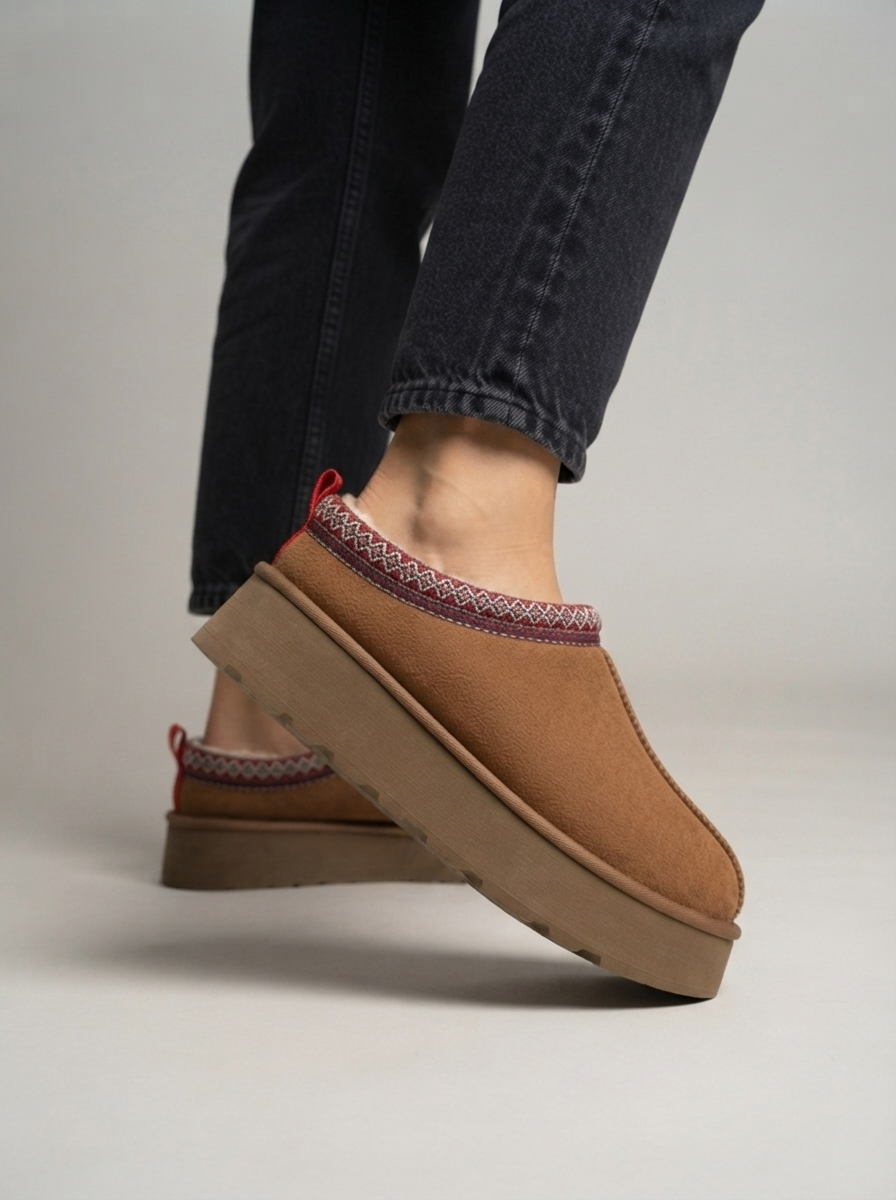 Willa Warm Plush Snow Boots | Women's Chunky Platform Slippers