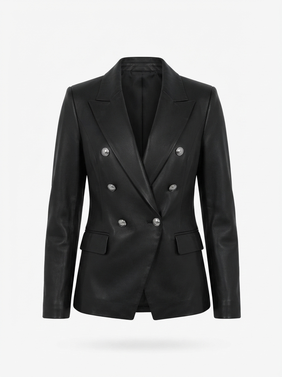 Elsie Button-Up Collared Blazer | Women's Fitted Jacket