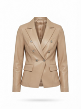 Elsie Button-Up Collared Blazer | Women's Fitted Jacket
